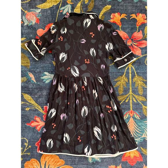 Kate Spade Deco Bloom Short-Sleeve Shirt Dress Size 2 - Picture 5 of 6